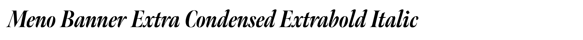 Meno Banner Extra Condensed Extrabold Italic image